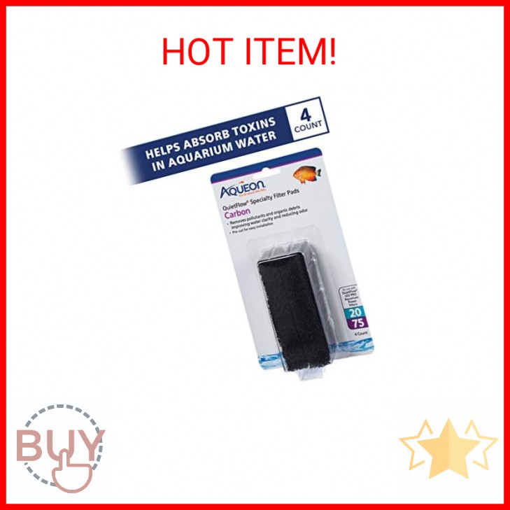 Aqueon Replacement Specialty Filter Pads Carbon 20/75