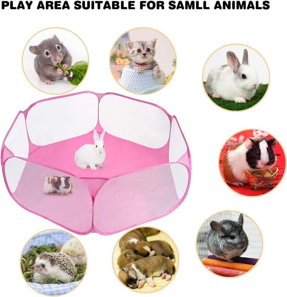 Versatile 47" Pet Playpen for Small Animals - Foldable & Safe, Easy to Clean