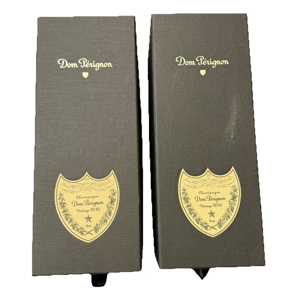 2 Empty Don Perignon Champagne Brut  2010 Empty Boxes