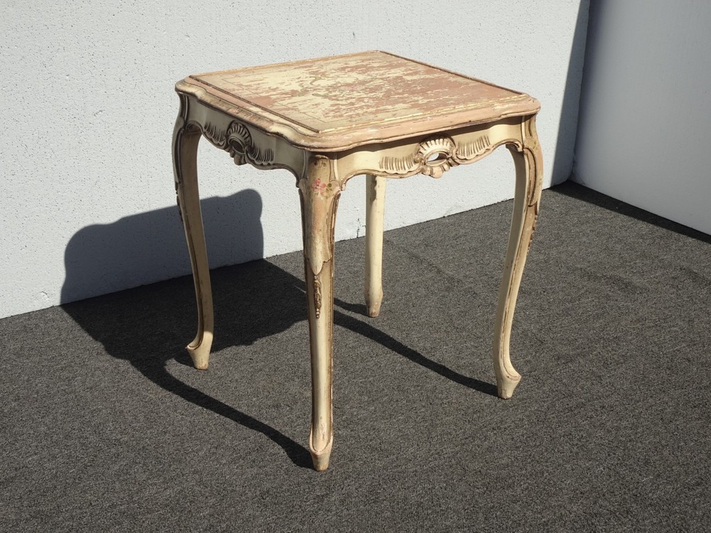 Vintage Rustic French Provincial End Table - Side Table Asis