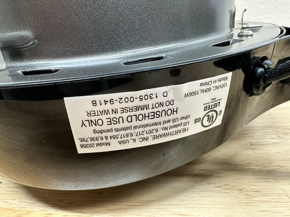 NuWave Pro Infrared Oven Replacement Head Part Black Silver 20355-works
