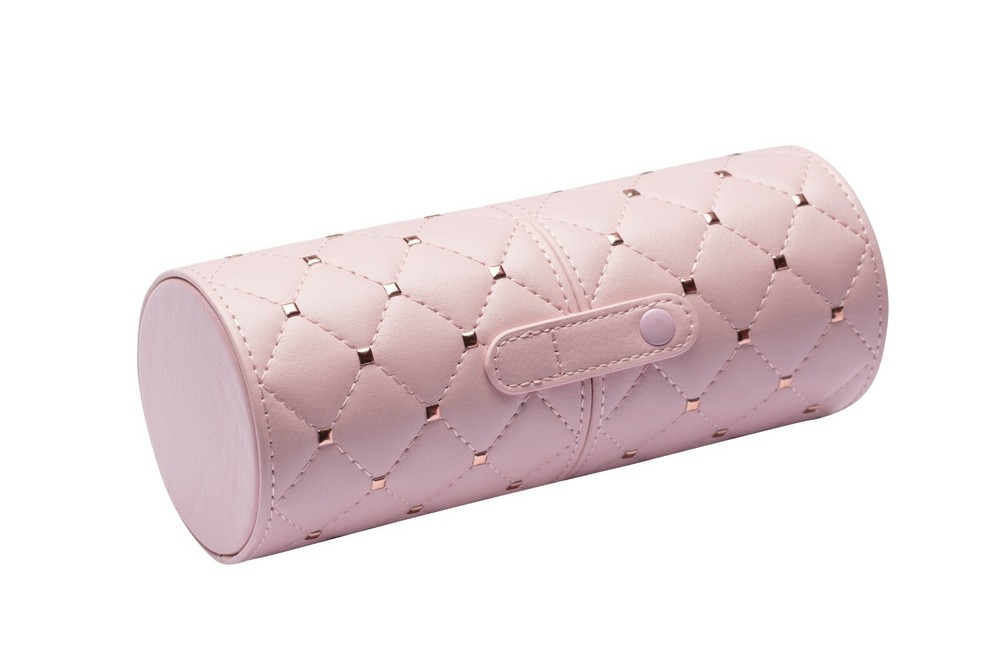 PRETTIE CHICK'S GORGEOUS PINK STUDED MAKEUP BRUSHES AND CASE