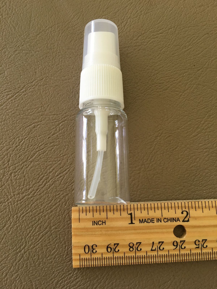 15ml (0.5 oz) Clear Plastic Empty Refillable Perfume Atomizer Mini Spray Bottles