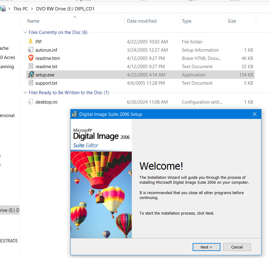 Microsoft Digital Image Suite 2006 PC Windows XP/2000/ME/98