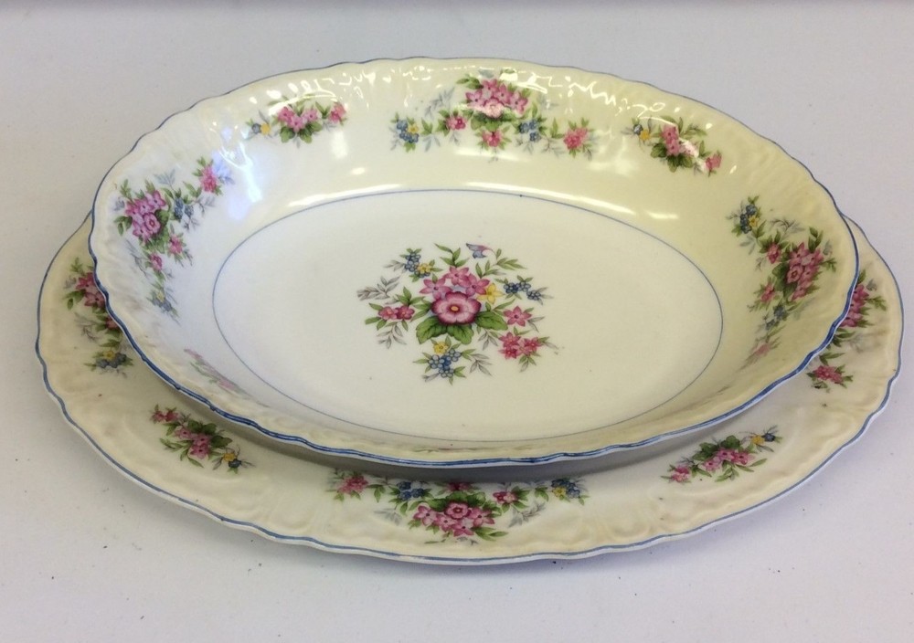 Embasy China Bowl And Platter Set  (A)