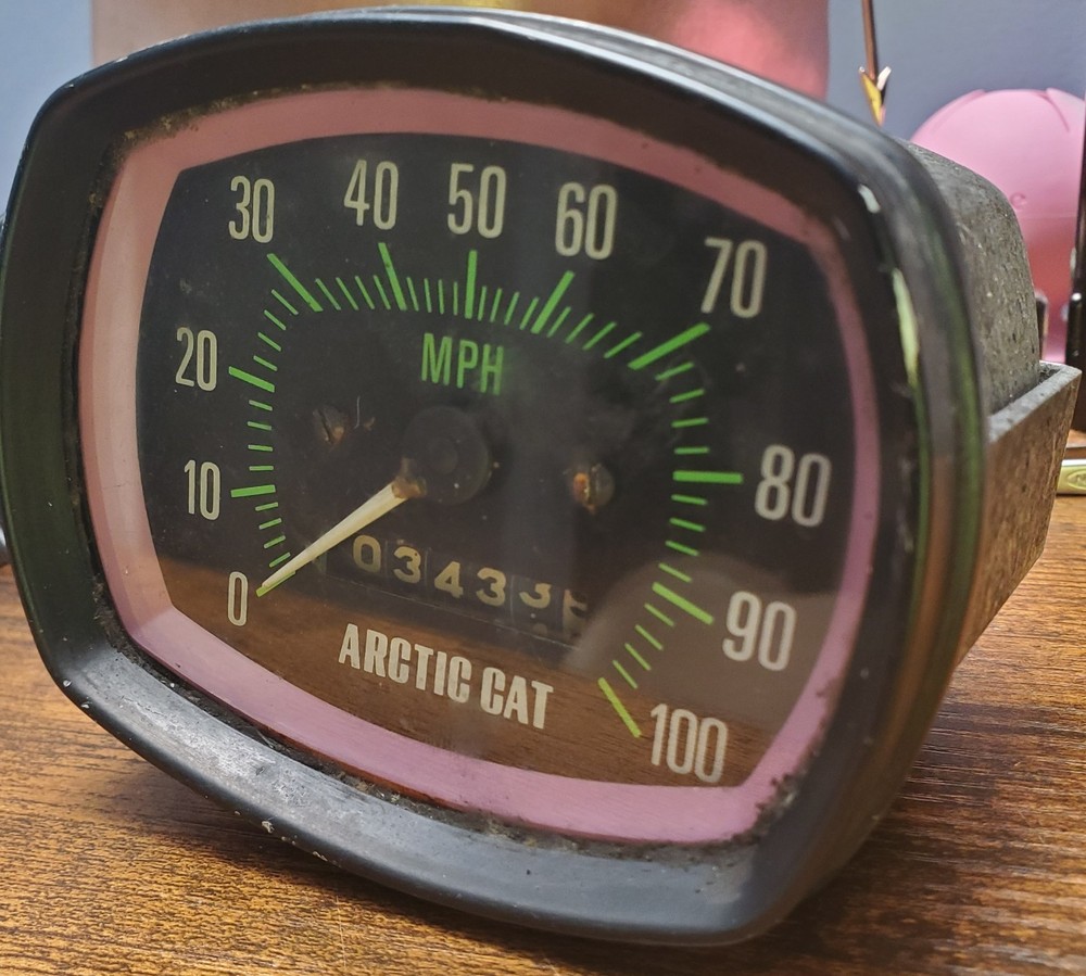 Early 70s Vintage Arctic Cat speedometer