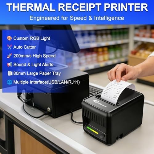 Milestone P80E Thermal Receipt Printer 80mm USB Ethernet 200mm/s Auto Cutter