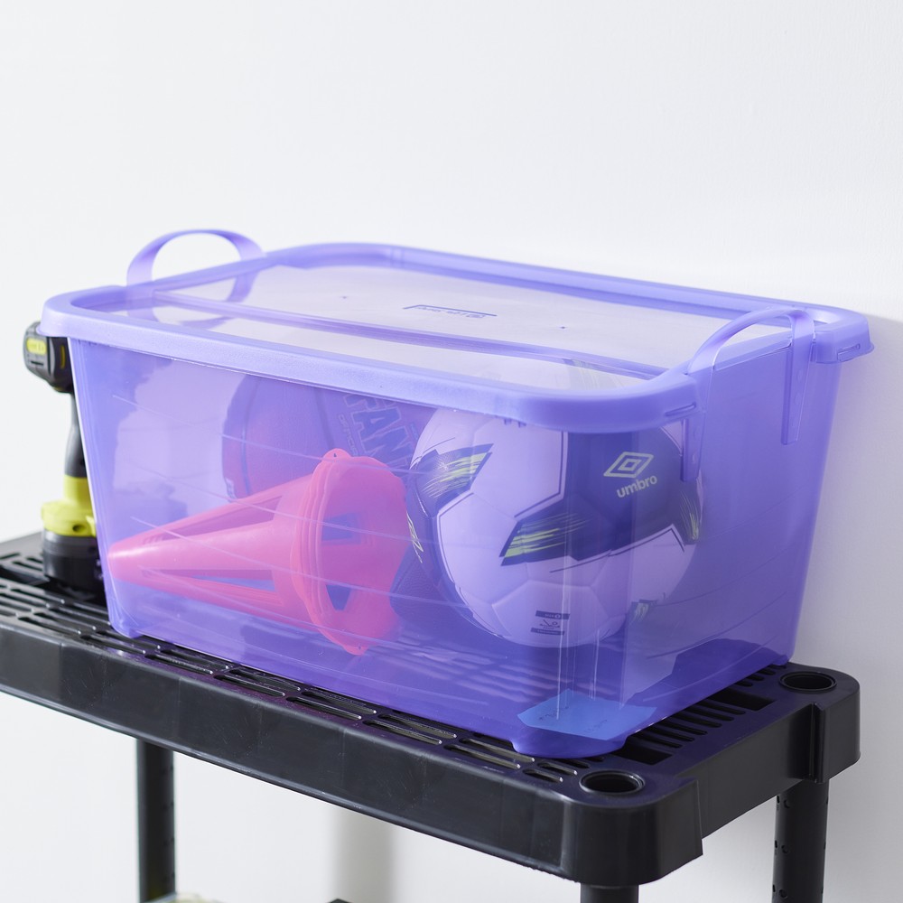 Life Story Purple Stackable Closet & Storage Box 55 Quart Containers (6 Pack)