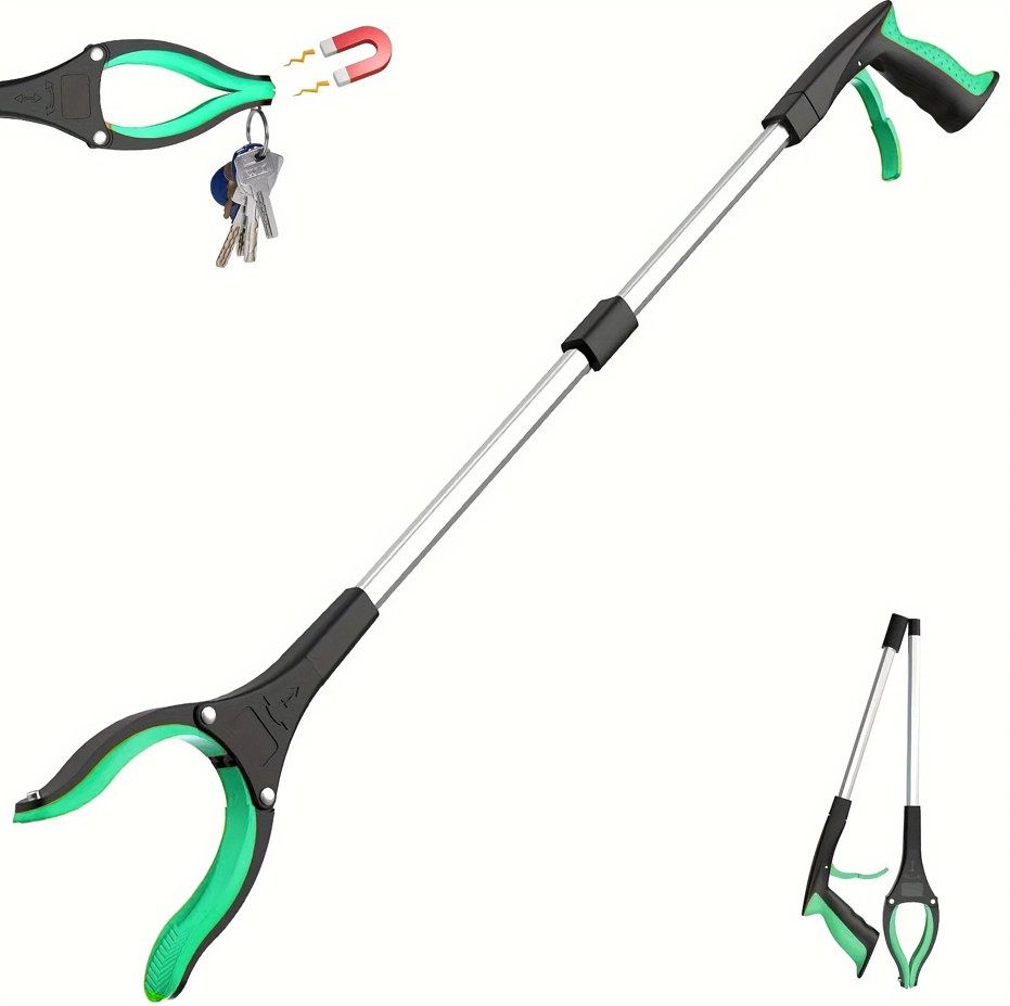 32" Garbage Picker Grabber Tool 360° Rotating Clip Lightweight Reacher