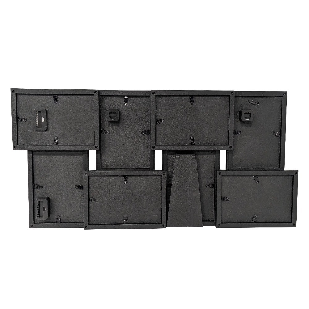 4x6 Picture Frame Black Gallery Wall Display for 8 Photos Linear Program