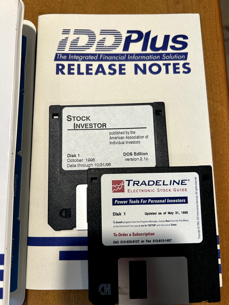 Tradeline Plus IDD Information services User's manual & software vintage