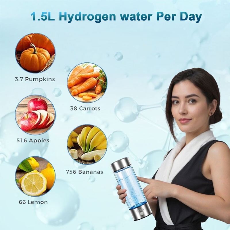 Hydrogen Rich Generator Water Cup Alkaline Ionizer Maker Bottle Anti-Oxidation