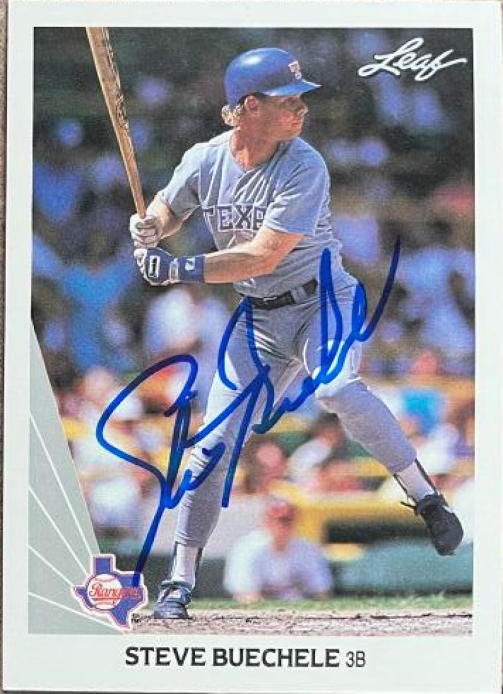 Steve Buechele Autographed 1990 Leaf #179