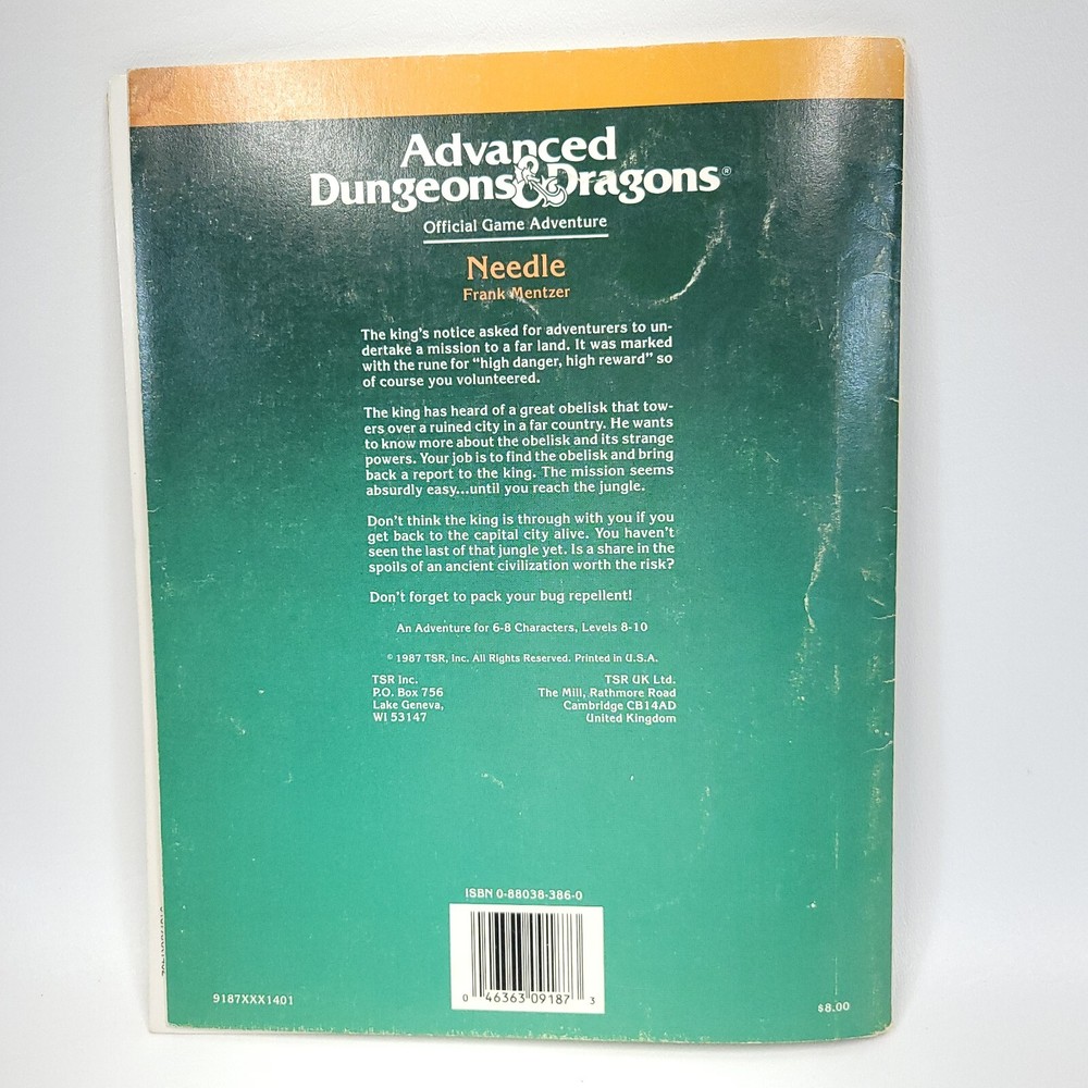 AD&D Needle Adventure Module I11 - 9187 TSR 1987 Complete Original