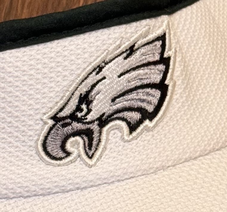 Philadelphia Eagles White with Black Trim visor
