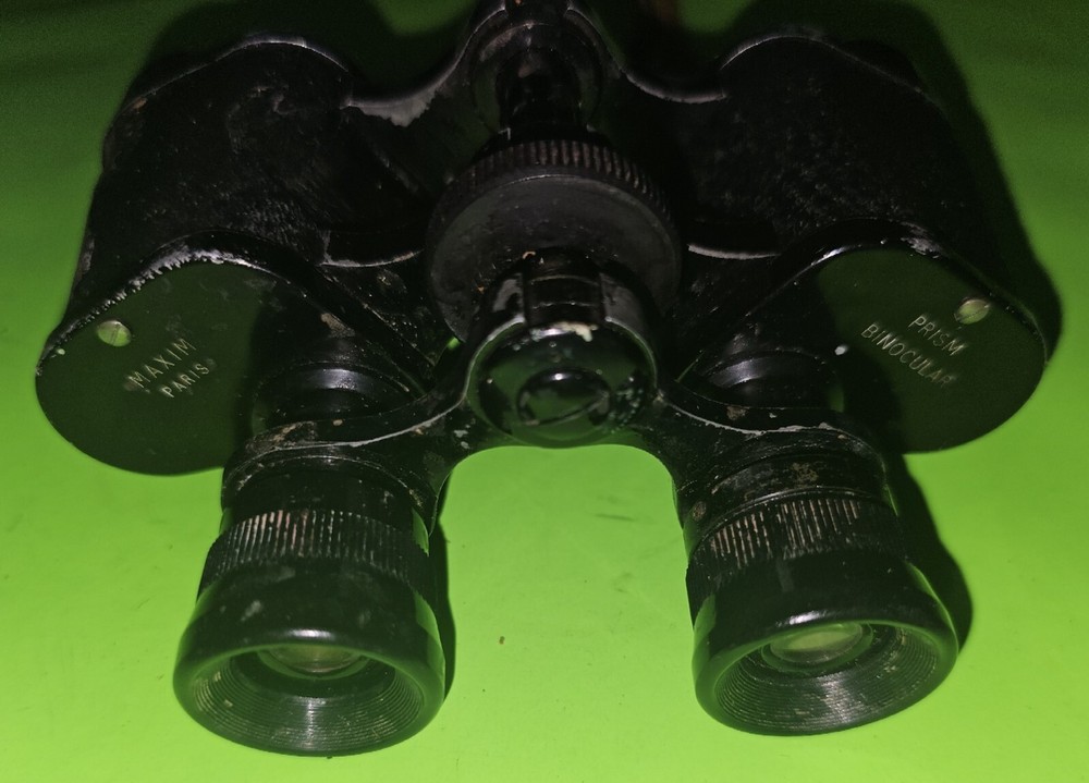 Vintage MAXIM Paris STEREO BINOCULARS W/ Case