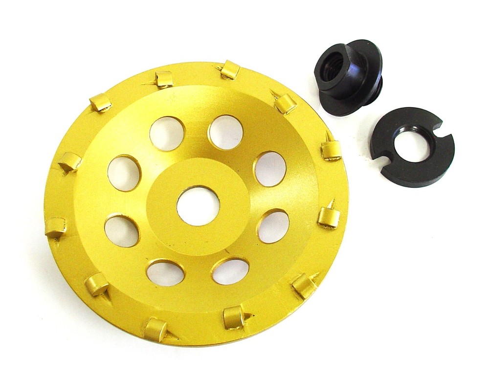 6” PCD Cup Wheel - Quarter Round 12-Segment with 5/8"-11 Adapter