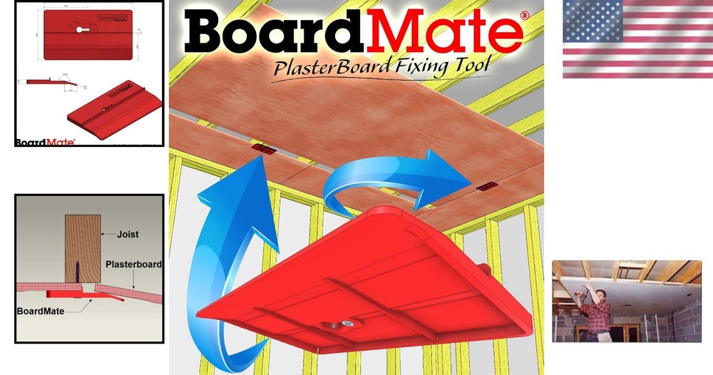 Efficient Drywall Installation Tool - 2 Acrylic Boardmates for Home Projects