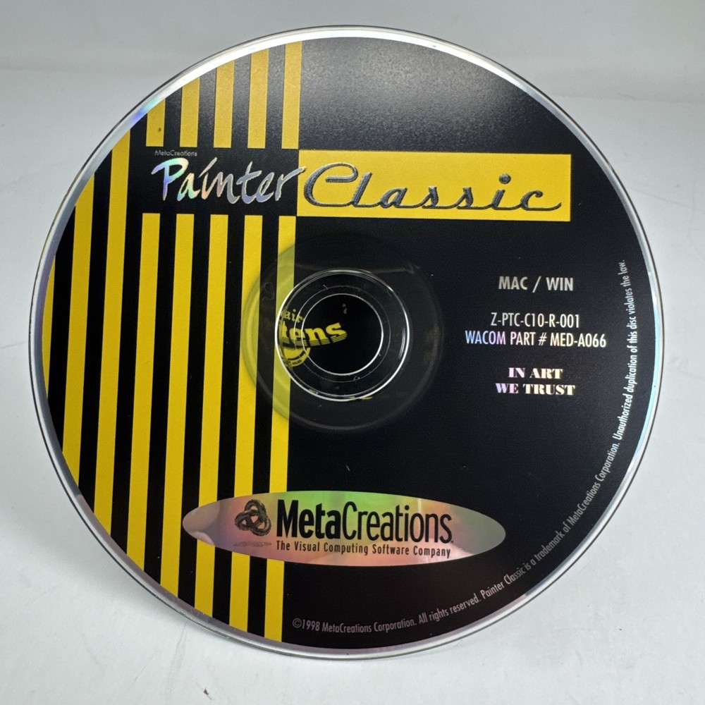 MetaCreations Painter Classic - CD ONLY NO SERIAL # Mac Windows VGC