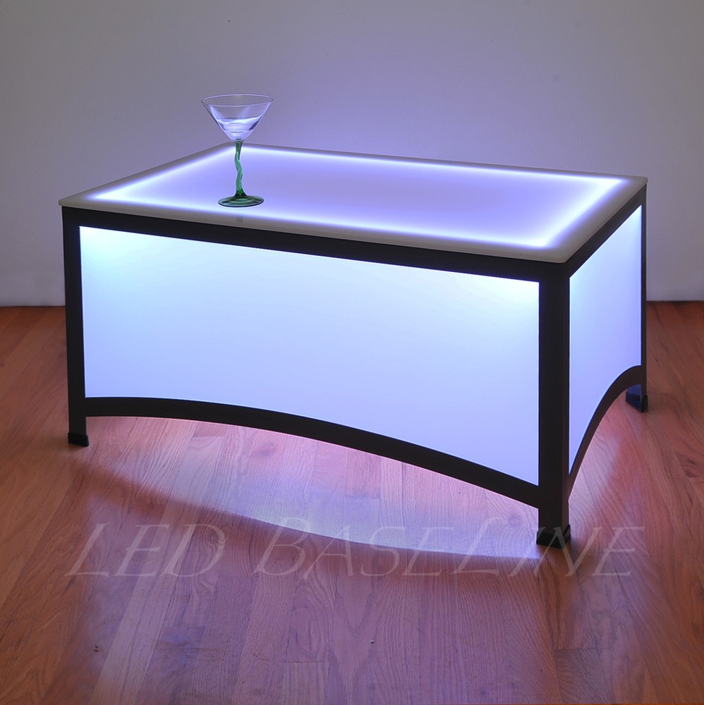 17.5" LED ARCHES COFFEE TABLE BAR MODERN COLOR CHANGING