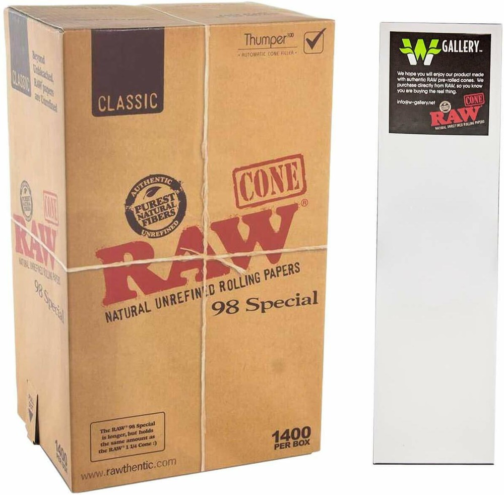 RAW 10 Classic 98 Special Cones - Natural Unrefined Rolling Papers