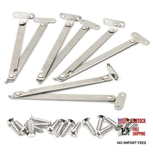 Furniture Cupboard Stainless Steel Rotatable Folding Lid Support Hinge Silver