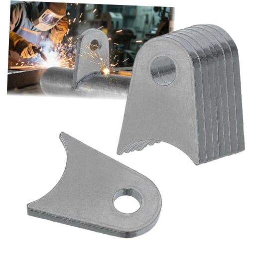 Weld on Tabs, 1/2" Hole Weld Tabs, Steel Shock Mount 1.5" Axle Mount Uncoated