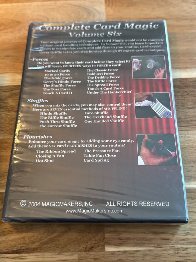 Complete Card Magic Techniques Vol. 6 DVD Magic Makers 2004 New old Store Stock