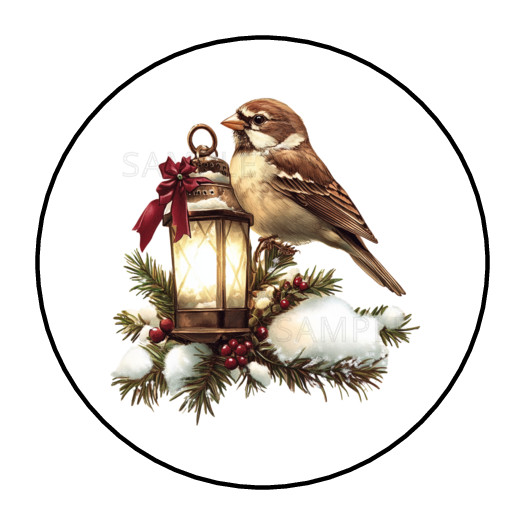 30 Christmas Birde stickers labels tags envelope seals
