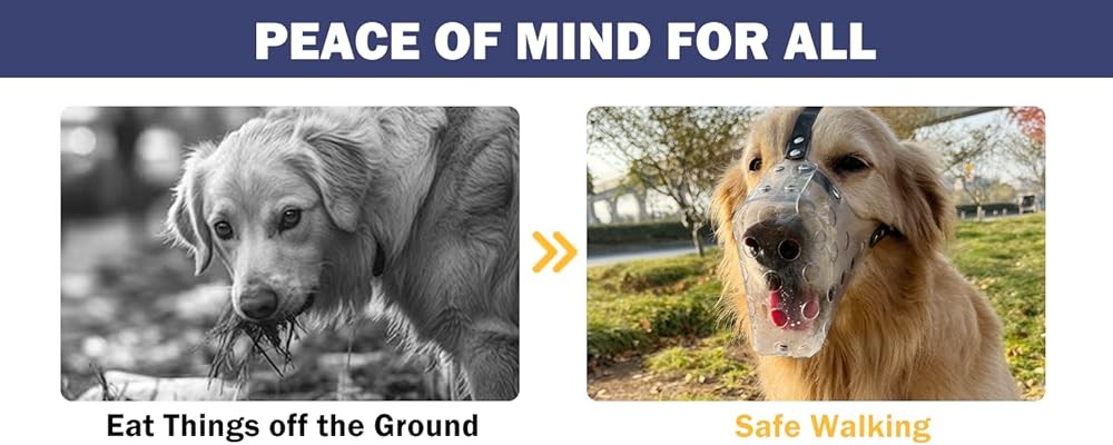 Dog Muzzle, Basket Muzzle for Small Medium Lar Sized Dogs to