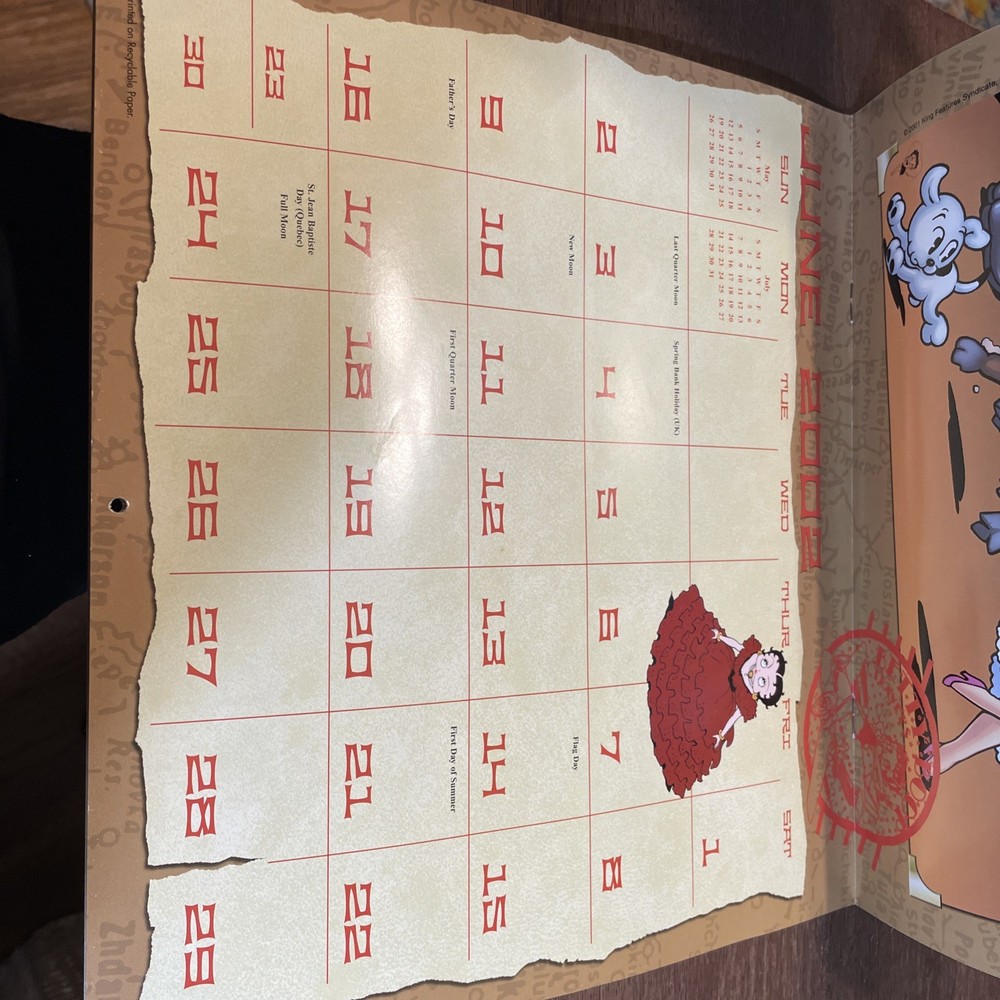 Betty Boop 2002 Calendar