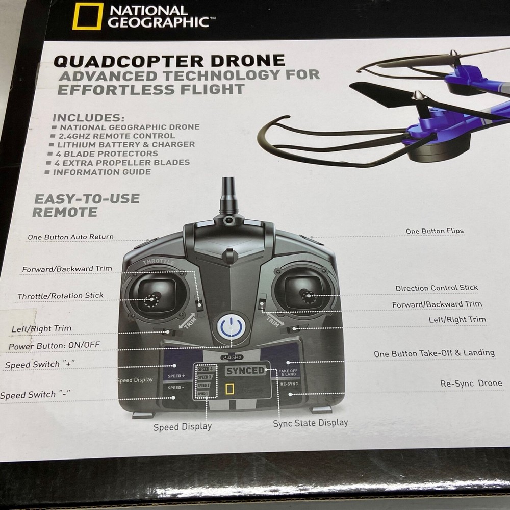 Quadcopter Drone Advanced Technology National Geographic Remote Control NIB