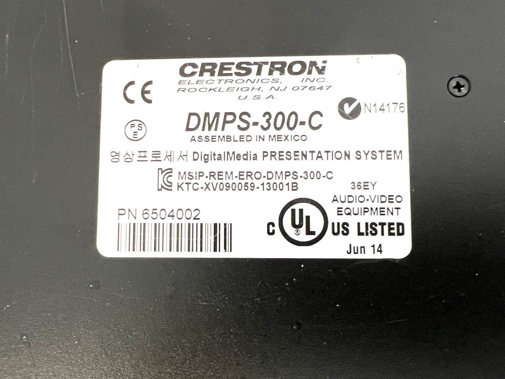 Crestron DMPS-300-C Pro Media System DigitalMedia Presentation NO REMOTE