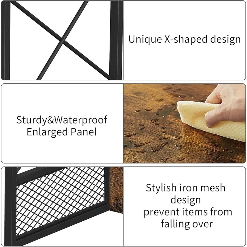 Sturdy Printer Stand Organizer Desk Multifunctional Storage Shelf Easy Assembly