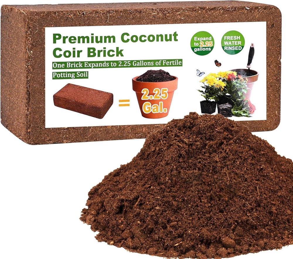 High-Nutrition Coco Coir Brick - Eco-Friendly Growing Medium for All Plants