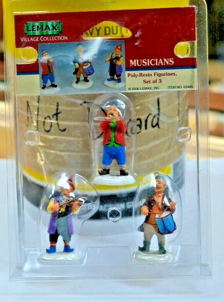 LEMAX VILLAGE COLLECTION MUSICIANS (3)  POLY RESIN FIGURES