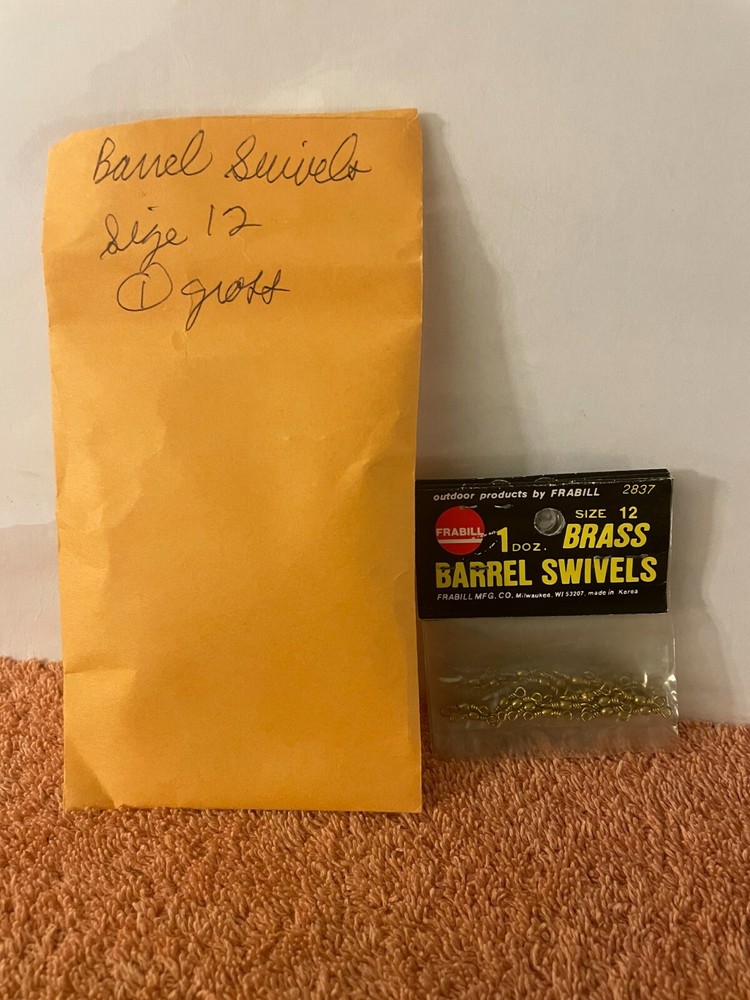 FRABILL 144 Brass Barrel Swivels Size 12 E-9