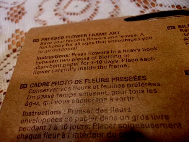 Kikkerland Pressed Flower Frame- New