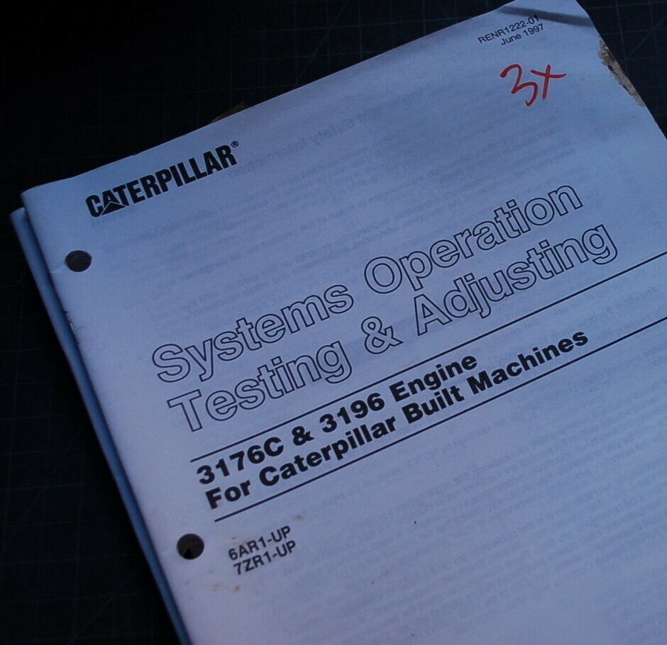 CATERPILLAR 3176C 3196 Engine System Operation Test Adjusting Service Manual