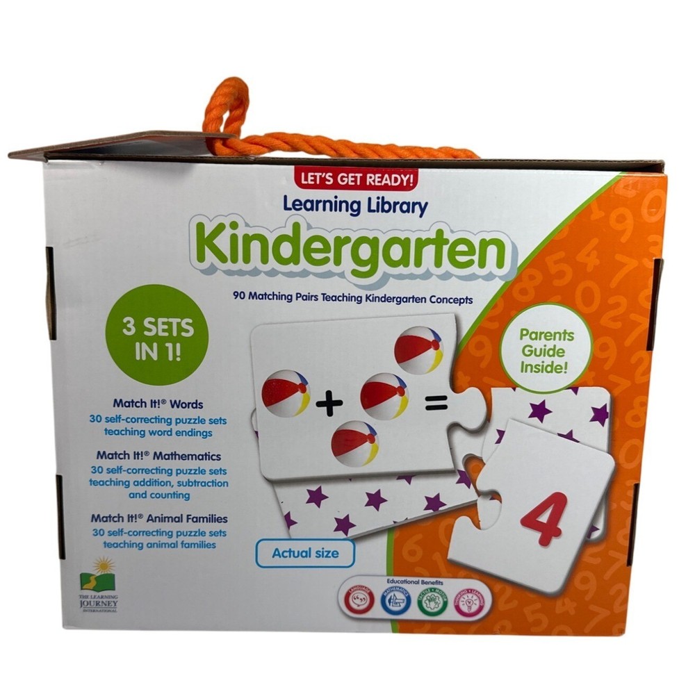 Lets Get Ready! Learning Library Kindergarten Educational Game Set Complete