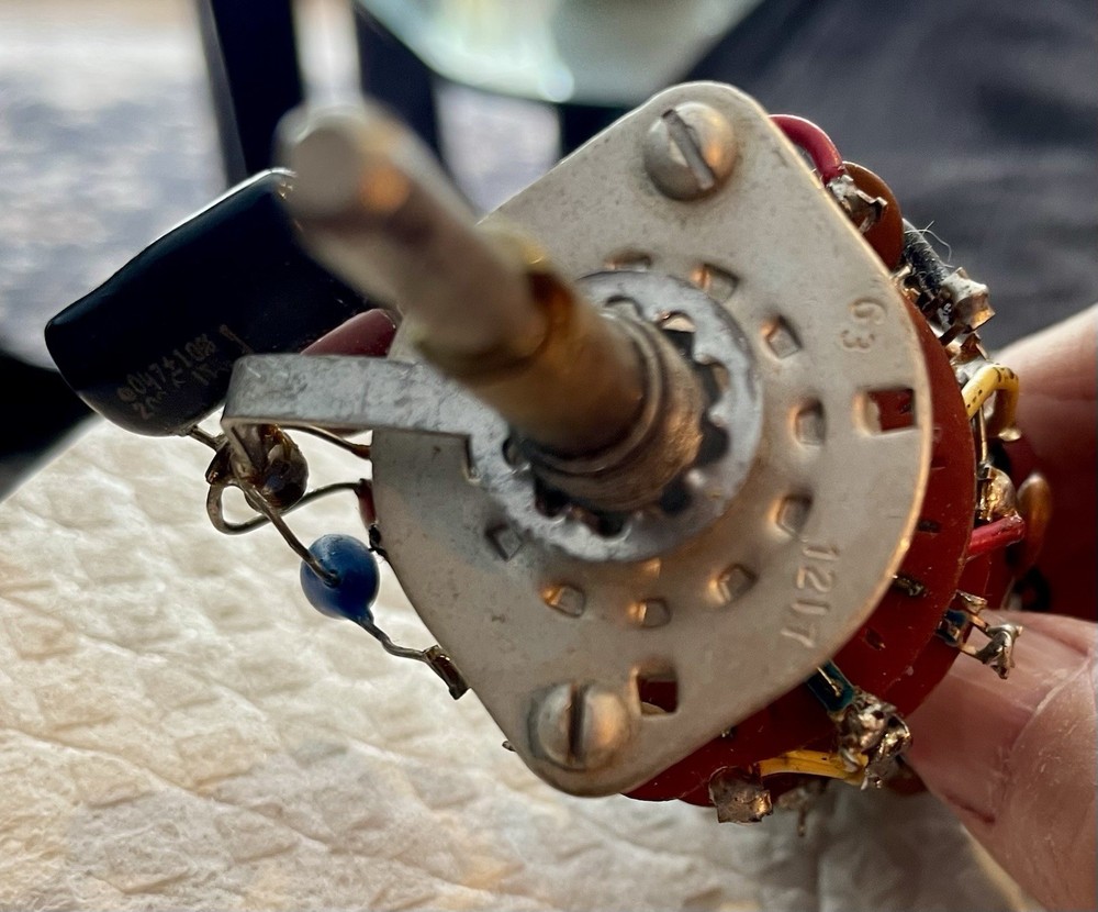 Vintage Multi-Wafer Rotary Switch Stepped Resistor Network Selector Assembly