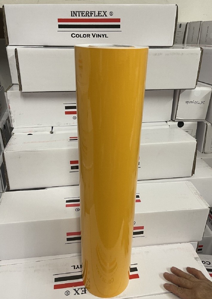 Roll yellow Glossy Vinyl 24 " x 50 yards ( 150 Feet ) Liquidation Plotter
