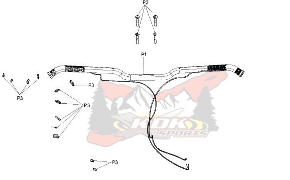 SKI-DOO DEEP SNOW SMALL DIAMETER HANDLEBAR - 860201974
