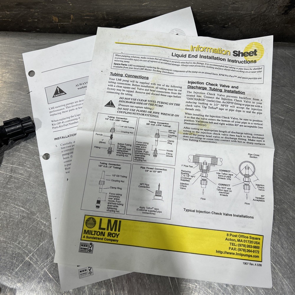 LMI LIQUID METRONICS LE-352BI Nos Surplus Partial Case. Opened Box