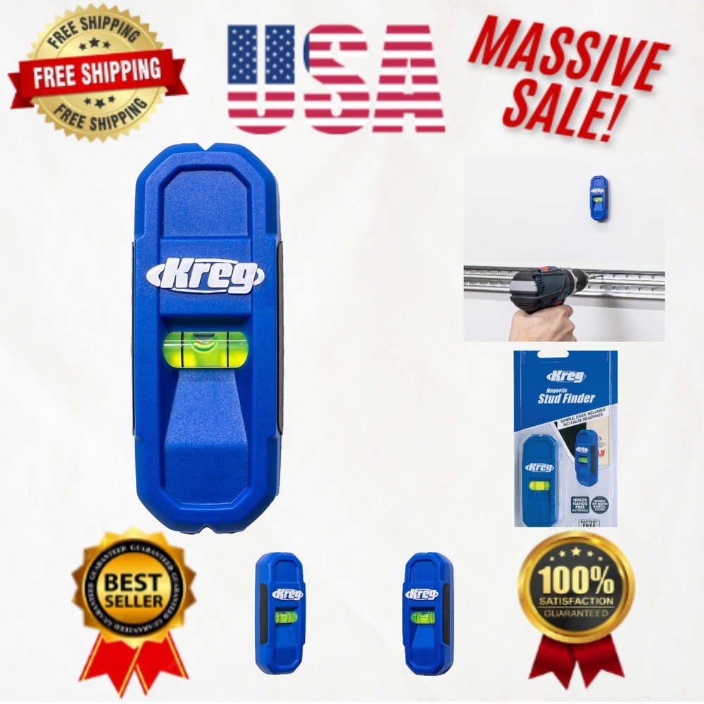 Versatile Blue Magnetic Stud Finder - Perfect for Carpentry and DIY Projects