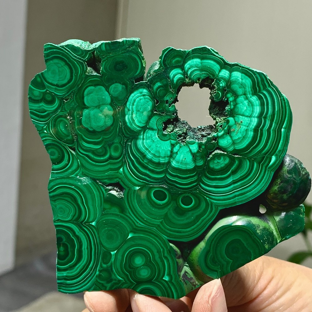 140G Natural Malachite transparent cluster coarse mineral sample
