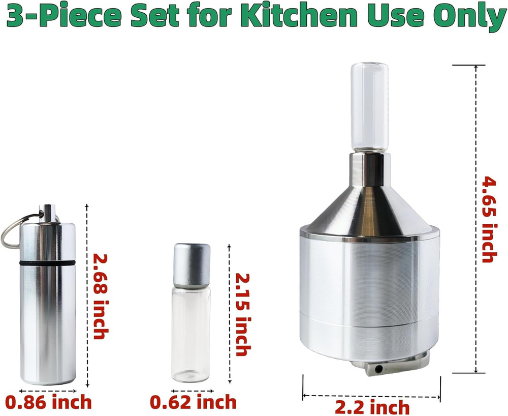 Spice Grinder【Silver】For Kitchen Use Only