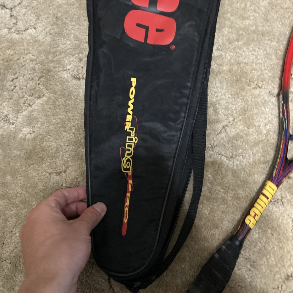 Genuine Prince Power Ring Pro Titanium Mesh Graphite Squash Racket *Needs Grip*