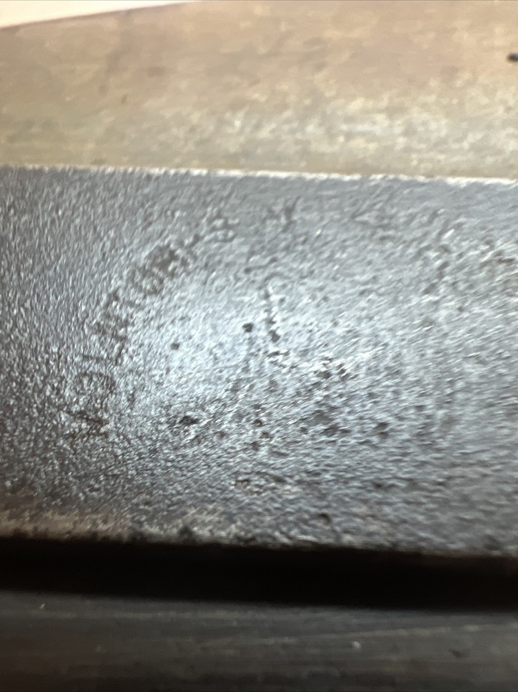 Antique flat sad iron cast iron ironing primitive Swedish Maker signed. #4