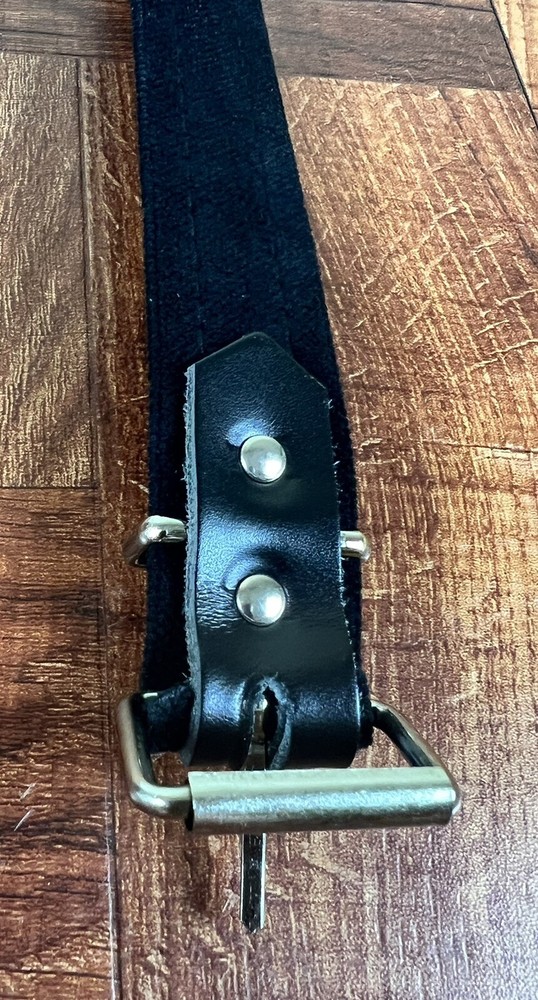 Hohner Leather Strap Extender 16” Black Made In Italy.